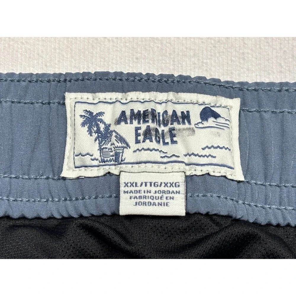 American Eagle Mens XXL Hybrid Swim Trunks Shorts Blue Stretch‎ 1513295296